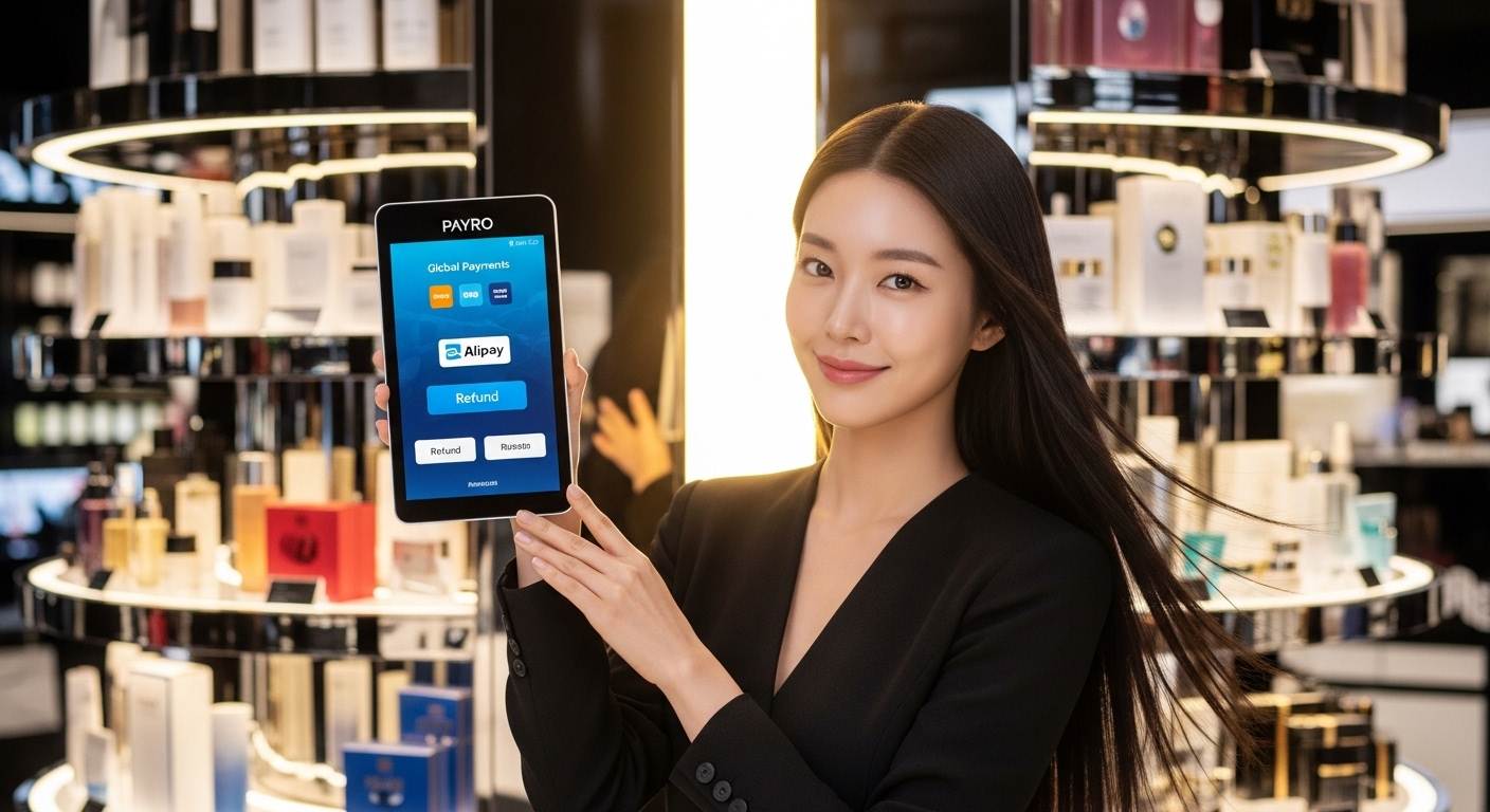 라인페이 도입 전 매장 결제 풍경